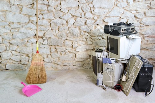 Clear and organized living space post-furniture clearance